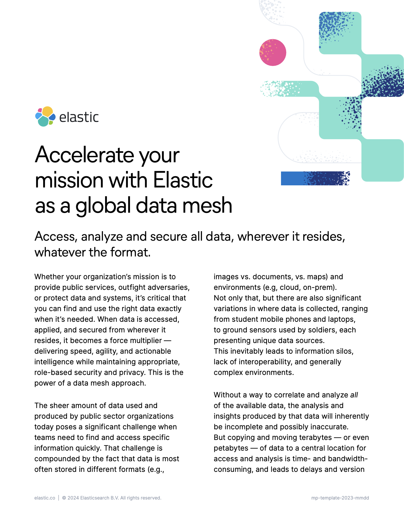 Accelerate your mission with Elastic as a global data mesh
